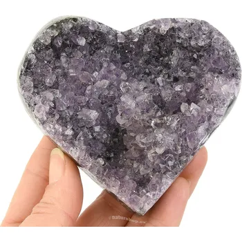 Přírodní kámen Srdce z přírodního ametystu z Brazílie 263g