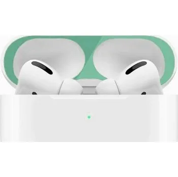 Pouzdro na mobilní telefon Metalická samolepka proti prachu do nabíjecího pouzdra pro AirPods Pro 2 - zelená