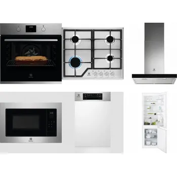 Set domácích spotřebičů ELECTROLUX KOFGH70TX + ELECTROLUX KGS6426SX + ELECTROLUX LFT766X + ELECTROLUX EMS4253TEX + ELECTROLUX EEM43300IX + ELECTROLUX ENT6TF18S