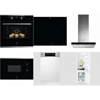 Set domácích spotřebičů ELECTROLUX KODEH70X + ELECTROLUX LIR60430 + ELECTROLUX LFT766X + ELECTROLUX LMS2203EMX + ELECTROLUX EEM43300IX + ELECTROLUX LNT3LF18S