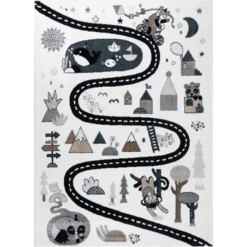 Koberec Dětský kusový koberec Fun Route Street animals cream, 180x270, béžová, dětský pokoj, Dywany Łuszczów - 1 rok na vrácení + DOPRAVA ZDARMA k Vám i zpět