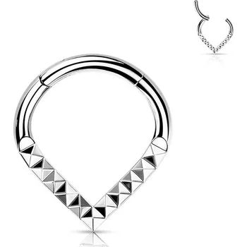 Piercing Šperky4U Segment kruh - helix / cartilage / tragus piercing TITAN, 1,2 x 8 mm - TIT1143-1208