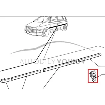 Lišta karosérie Příchytka boční lišty Citroen Evasion