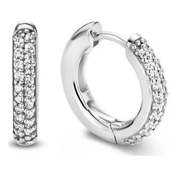 Náušnice Kruhové náušnice TI SENTO Mix & Match se zirkony 7557ZI