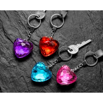 Přívěsek na klíče - srdíčko - růžové