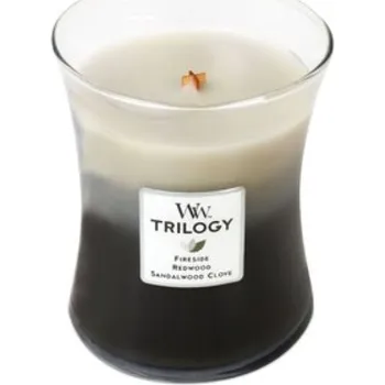 Svíčka Vonná svíčka WoodWick Trilogy WARM WOODS střední 275g 32302