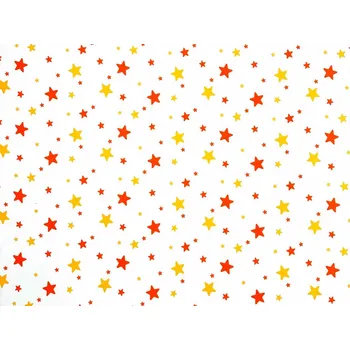 Mirtex Plátno DOMESTIK 145/21038-5 Hvězdy Žluto-oranžové šíře 150cm Velkoobchod Ceník: VELKOOBCHOD: po celých rolích, bez odvíjení