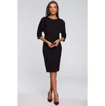 Šaty s netopýřími rukávy STYLE S242 Barva: Černá, Velikost: L