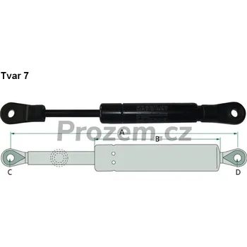 Karosérie Plynová vzpěra 285/135 mm, 520 N, na přední okno pro Case IH, 3118430R1