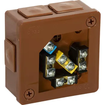 Rozvaděč Povrchová skříňka se 6 přívody VIPLAST VP-22 BRONZE IP55 86x86x40mm 022-52