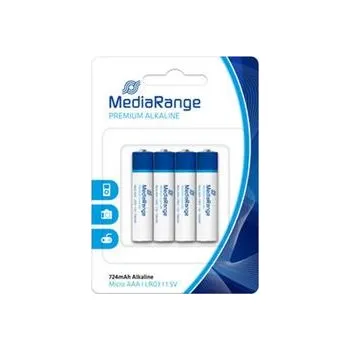Článková baterie MediaRange Premium AAA 4ks MRBAT101 MediaRange Premium baterie micro AAA 1,5V Alkalické 4ks