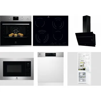 Set domácích spotřebičů ELECTROLUX KODGH70TX + ELECTROLUX EHF6343FOK + ELECTROLUX LFV316K + ELECTROLUX EMS4253TEX + ELECTROLUX EEM48300IX + ELECTROLUX LNT3LF18S