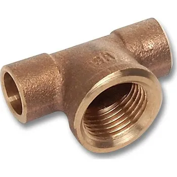 Fitinka Pájecí T-kus CU 4130G d 15 x 1/2" x 15, vnitřní závit