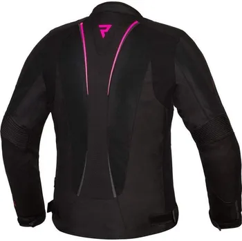 Dámská cargo bunda Rebelhorn HIFLOW IV LADY černá fluorůžová dámská textilní bunda na motorku S