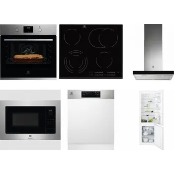 Set domácích spotřebičů ELECTROLUX KOFGH70TX + ELECTROLUX EHF6547FXK + ELECTROLUX LFT766X + ELECTROLUX EMS4253TEX + ELECTROLUX EEM48300IX + ELECTROLUX ENT6TF18S