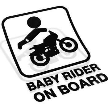 Samolepicí dekorace na vozidlo Samolepka Dítě v autě - Baby Rider On Board - 10x13