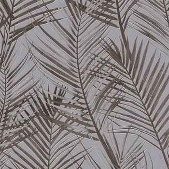 Vliesové tapety na zeď palmové listy hnědé
