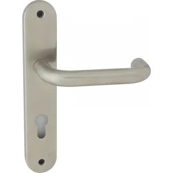 Dveřní kování DOMINO Dveřní štítové nerezové kování UNO Klika dlouhý štít - PZ 90 INX