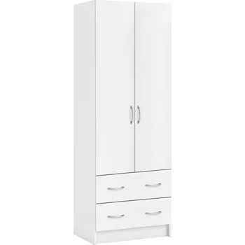 Šatní skříň Skříň policová se šuplíky Ideál bílá 61cm