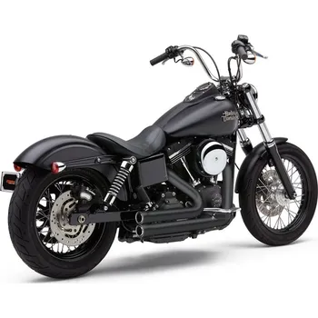 Výfuk pro motocykl Kompletní výfuk Cobra 909 2-into-2 pro Harley Davidson FXD rok 2006-2011 barva černá (výfuk pro motocykly Harley Davidson)