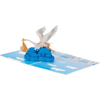 3D přání Letící čáp