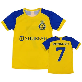 Dětský fotbalový dres Shurfah Ronaldo 7 2023 žlutý/modrý Dětský fotbalový dres Shurfah Ronaldo 7 2023 žlutý/modrý
