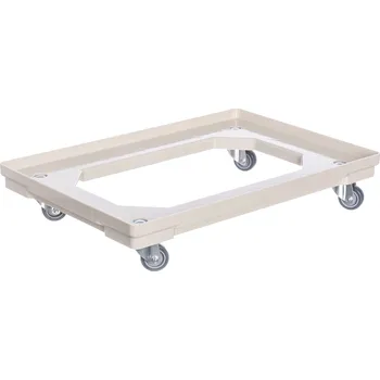 Vozík pod přepravky 4 otočná kolečka 50 mm polyuretan béžový