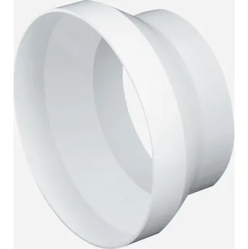 Ventilační potrubí Den Braven Redukce kulatých kanálů, plastová Barva: Bílá, Varianta: Redukce kulatých kanálů, průměr 125 mm - 120 mm, plastová, materiál: plast