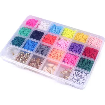 Dětské navlékací korálky Set ke korálkování v boxu, barva viz foto