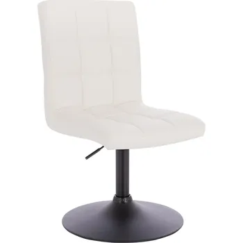 Křeslo Otočné křeslo ekokůže Vestland na černém talíři - bílé