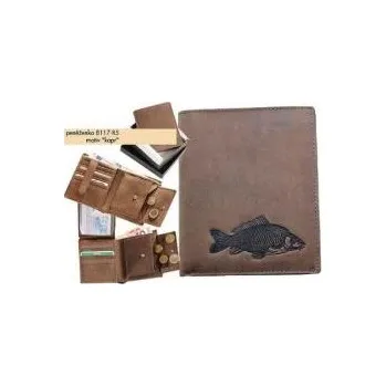 Peněženka E-myslivost Rybářská kožená peněženka - motiv Kapr