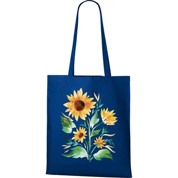 Plátěná taška Slunečnice, Barva Modrá, Velikost 40×45 cm, Canvas Nákupní taška Bezvatriko.cz 1732