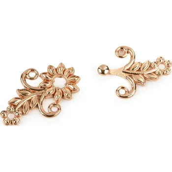 Ozdobné zapínání / cincher knoflík, barva 5 růžové zlato