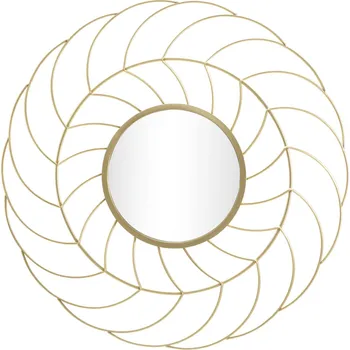 Zrcadlo Zlaté nástěnné zrcadlo Mauro Ferretti Optir, 88x7 cm