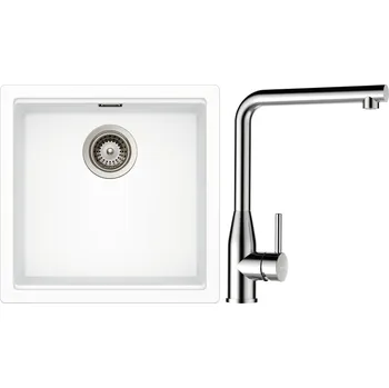 Granitový dřez Set Schock S27-12 (dřez Kiruna N-100 Day + baterie Keto Masivní nerezová ocel + komponenty Nerez)