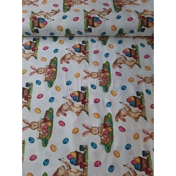 Galanterie BAVLNĚNÁ LÁTKA š.240cm VELIKONOČNÍ ZAJÍC č. 1