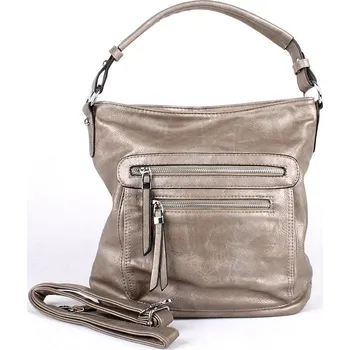Kabelka Dámská středně velká kabelka na rameno i crossbody ROMINA & CO D177/20 tmavěstříbrná | KabelkyproVas.cz