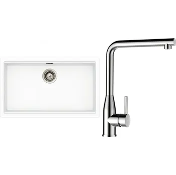 Granitový dřez Set Schock S29-12 (dřez Kiruna N-100XL Day + baterie Keto Masivní nerezová ocel + komponenty Nerez)