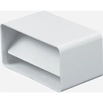 Ventilační potrubí Den Braven Spojka plochého kanálu s klapkou, plastová Barva: Bílá, Varianta: Spojka plochého kanálu s klapkou, 150 mm x 75 mm, plastová, materiál: plast