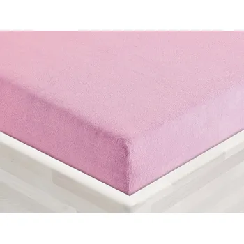Prostěradlo Froté napínací prostěradlo FR-008 Růžová lila 180 x 200 - výška 20 cm
