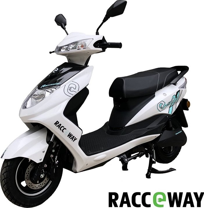 Elektroskútr RACCEWAY® CITY 21, bílý + Nosič zdarma