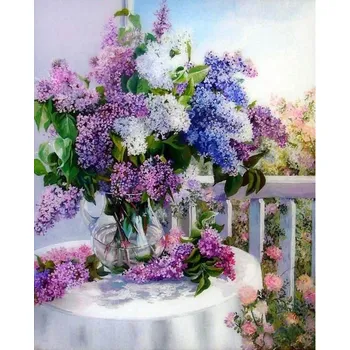 Šeřík na stole 40 x 50 cm bez rámu