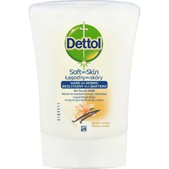 Mýdlo Dettol Soft on Skin No-Touch Refill náplň do bezdotykového dávkovače mýdla sladká vanilka 250 ml
