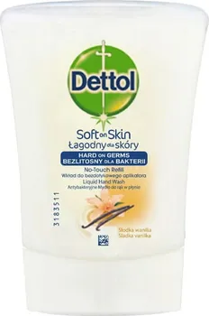 Mýdlo Dettol Soft on Skin No-Touch Refill náplň do bezdotykového dávkovače mýdla sladká vanilka 250 ml