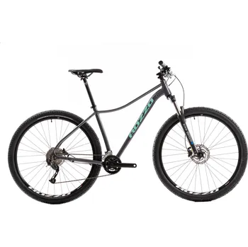 Horské kolo Dámské horské kolo ROZZO ROSE 80 2x9 šedo-stříbrná/mentolová Podkarta: 19