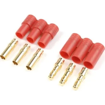 RC náhradní díl Konektor zlacený 3.5mm 3-pin plastové pouzdro (1 pár)