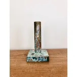 Svícen mosazný s patinou 12x7x7cm