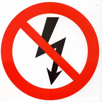 Značení Symbol - nezapínej (plastová tabulka 210x210 mm)