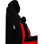 Autopotahy na VW Transporter T5, 3 místa - 1+2, Elegance černo červené