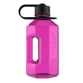 Shaker Alpha Designs Alpha Bottle XXL Jug 1,6L - růžový, černý popruh